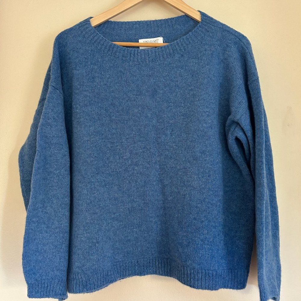 TOAST Heathery Wool Sweater | in Cornflower Blue